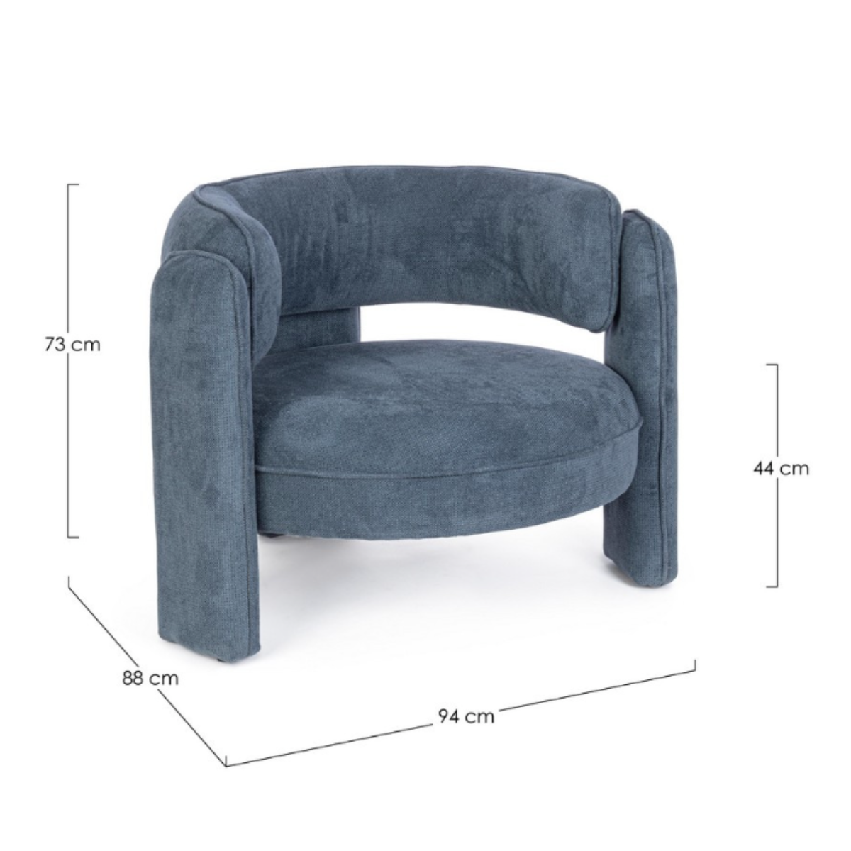 BT AMARA Blue design Upholstered indoor armchair